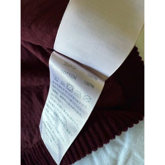 $242 New Les Tien Iris Bordeaux Corduroy Button Up - Small - Picture 7 of 9